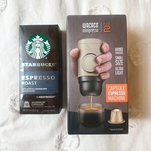 NWT Minipresso NS2 + 10 count Starbucks capsules